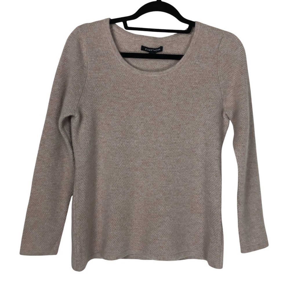 41 Hawthorn Womens Cashmere Sweater Size SP Beige‎ Quiet Luxury Office Cozy
